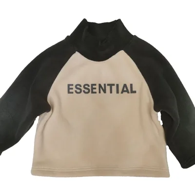 Baby Clothing Fleece Letter Printed Toddler Girls Patchwork Sweatshirts Boys Outwear