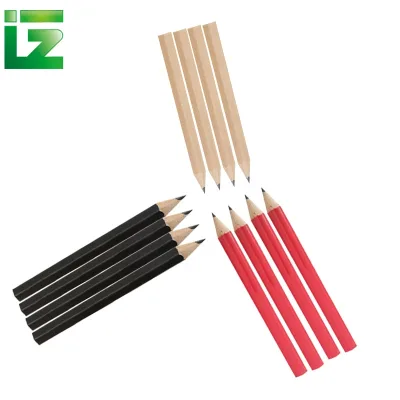 New Promotion Small Golf Pencils Mini Hexagonal Pencils in Bulk at Low Prices Black/Red/Burlywood Colors Accept Custom Logo