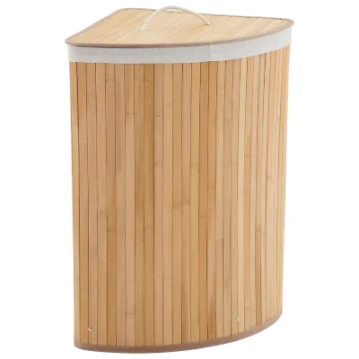 triangle bamboo laundry basket bamboo basket collapsible laundry storage for Dirty Clothes Bamboo laundry basket