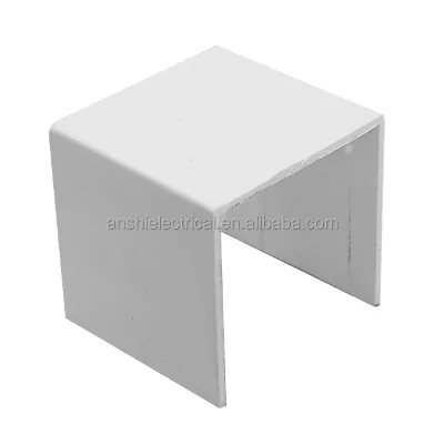 Factory Wholesale Plastic Electrical PVC Cable Cover Trunking Accessories Flat Angle PVC Coupling 100x50 PVC Trunking Corner