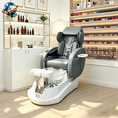 New Classic Sexy Lady Nobl Salon Electric Stainless Steel Fiberglass Adjustable Threa Mist Smoke Machine Pedicure Chair Massage