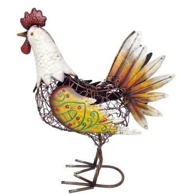 Metal Chicken Hen Garden Decoration Wire Animals
