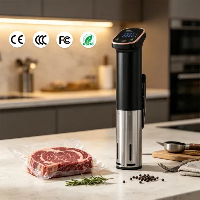 1400W Portable Smart Sous Vide Cooker Immersion Circulator Stainless Steel Precise Temperature WiFi App Control