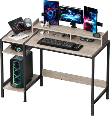 Modern Simple Study Table Home Office Gaming Computer Desk with Storage