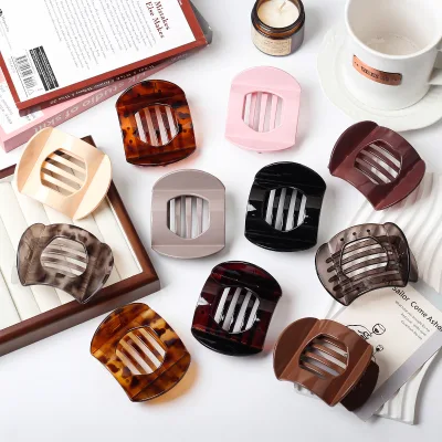 Elegant Large Flat PC Shark Hair Claw Clip, High Quality Women Hair Accessory Custom Logo for Daily Fashion Hairstyle