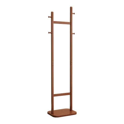 Wooden Freestanding Modern Coat Rack Slab Base Heavy-Duty for Boutique Hallway Entryway