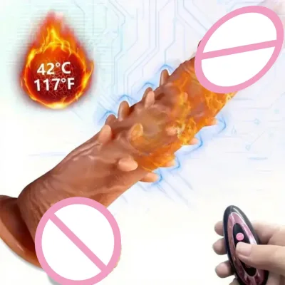 Thrusting Dildo 3 Thrusting 10 Vibrating Modes Rotation Heating Suction Cup Riding Dildos for Vagina Anal Play Adult Sex Toys