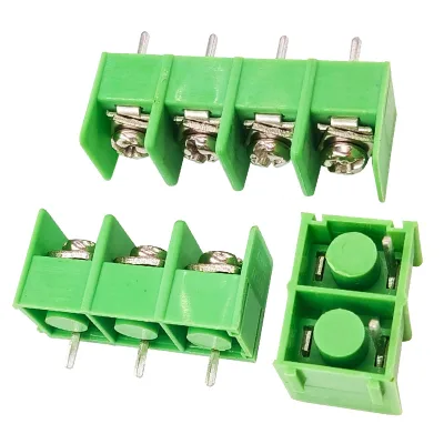 7.62mm Pitch PCB Barrier Terminal Block - Green/Black Optional 2P 3P 4P Power Terminal Strip