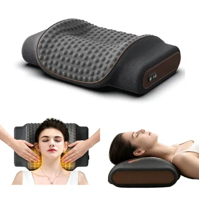 Cervical Relax Massage Pillow Musical Function Neck-Supporting Sleep-Aid 3 Function Heating Airbag Lifting Vibrating Plug-In