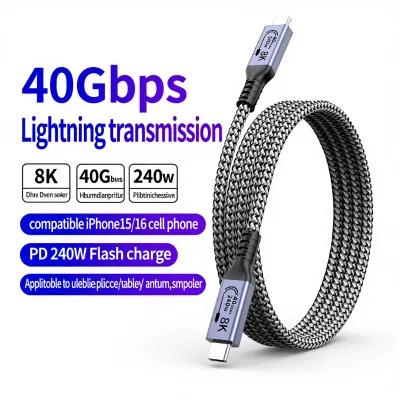 2M USB C Cable Nylon Braided 5A Type C Cord Fast Charging Compatible with Phone Galaxy, Pixel, Game Console, Xbox Series