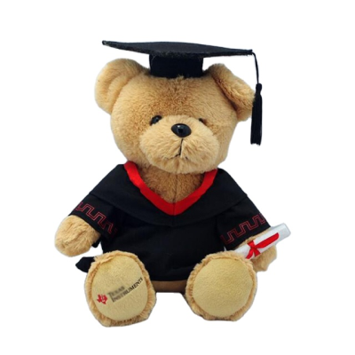 8 Inch Sitting Plush Bear Graduation Teddy Bear