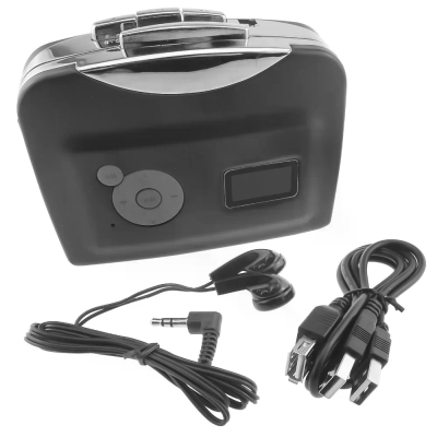 Portable Cassette Player Tape to MP3 Converter Recorder Audio Player Convert Cassette to USB Flash Drive With Earphone