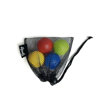 Wholesale Small polyester Mesh Pockets Plastic Drawstring Storage Bag