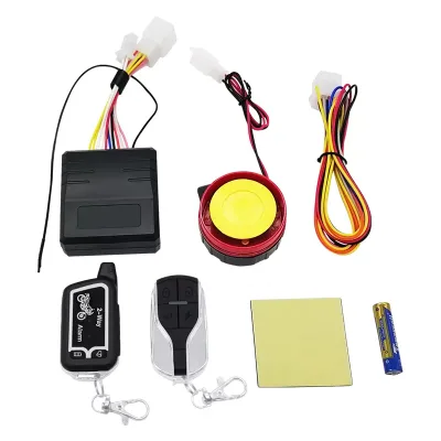 Universal 12V Remote Control Vibration Alarm Engine Start Anti Cut Off Anti-theft 2 Way Motorcycle Alarm Security System