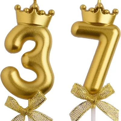 JYAO Supplier Birthday Party Candles Numbers Crown Creative Decoration