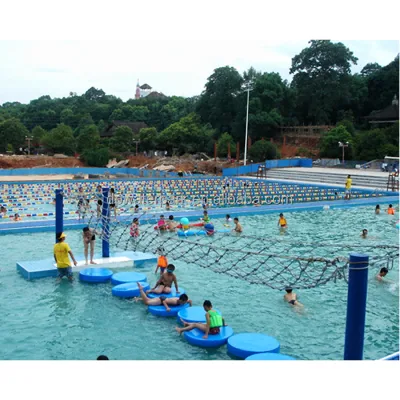 Popular Sport Exercise Park Equipment Children Aqua Park Swimming Pool Games Fiberglass Rope Bridge for Kids and Adults