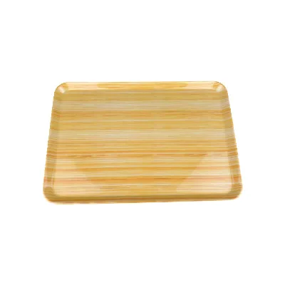 Custom Plastic Rectangular Melamine Market Tray High Temperature Resistant Dinner Tray for Restaurant Use