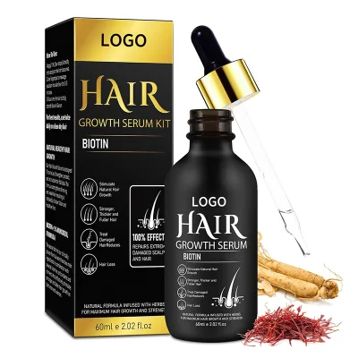 Private Label Men and Women Hair Growth Oil Infused with Biotin for Scalp Hair Loss Hair Thinning