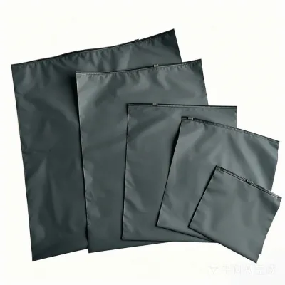 Ready to Ship Apparel Packaging Zip Lock Bag Matt Black Frosted EVA PE Plastic Clothing Ziplock Zipper Bag Without Logo