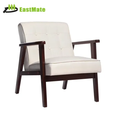 Factory Bespoke Modern Fabric Armchair with Wooden Frame Removable Cover Matching Villa Furniture
