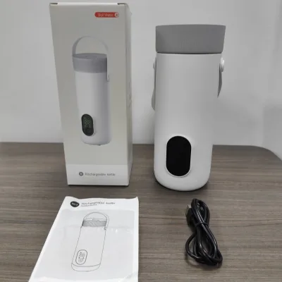 Rechargeable Heating Water Cup 450Ml Fast Charging Battery Powered Thermal Mug for Travel Outdoor Camping