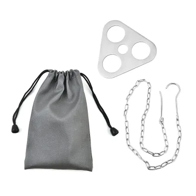 Stainless Steel Campfire Support Plate Camping Tripod Board Turn Branches Into Campfire Tripod Hanging Cookware