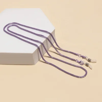 Metal Eyeglass Chain Wholesale Zhenjiang Mesh Hollow Design Non-slip Cord Colorful Mask Neck-hanging Glasses Accessory