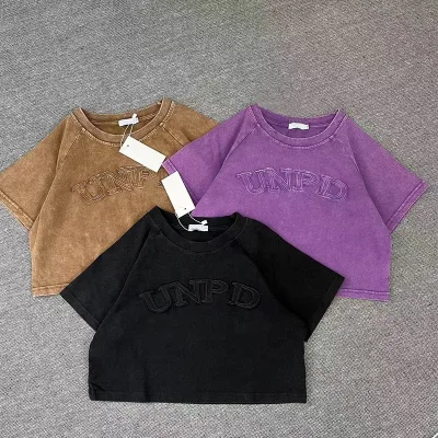 Womens Croptops for Women Embroidery Crop Top t Shirt Custom Crop Top With logo
