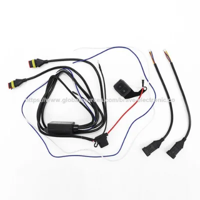 Motorcycle/Car LED Spotlight Switch Wiring Harness