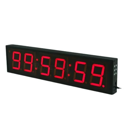4 Inch 6 Digit Large Wall Mounted LED Timer