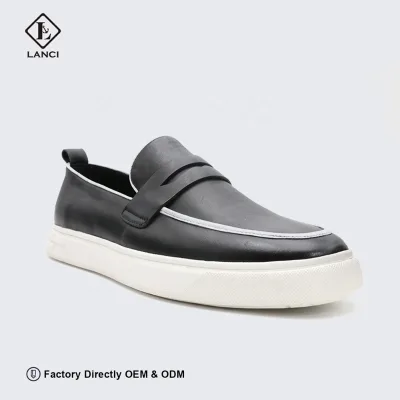 LANCI China Shoe Manufacturers Leather Men Shoes Leather Moccasin for Men