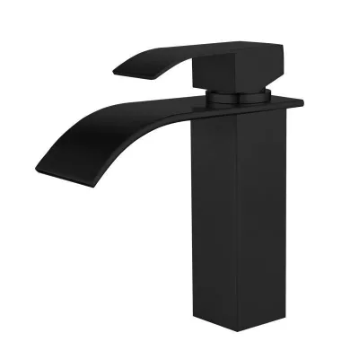 Cross-border Modern Minimalist Stainless Steel Waterfall Faucet Ceramic Countertop Basins for Bathroomshot Cold