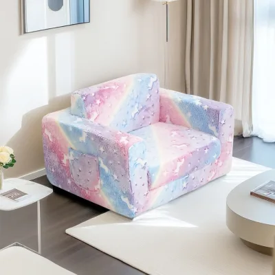 Custom Foam Kids Play Sofa Living Room Child Modular Couch Nugget Sofa Bed for Toddler