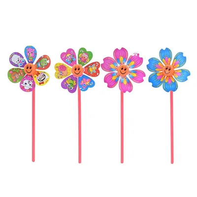 Jinming Promotional 34cm Pinwheel Outdoor Toys Garden Party Decoration Plastic Windmill Toy for Kids