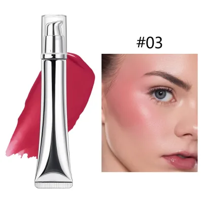 Private Label Vegan Silver Squeeze Lightweight Liquid Blush 8-Color High Pigment Sunscreen Lip Gloss Blush Eyeshadow 3 in 1