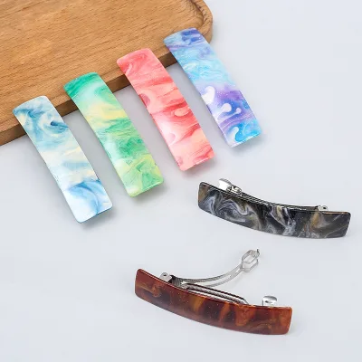 Women's Iridescence Acrylic Hair Clip Metal Hair Claw Clips