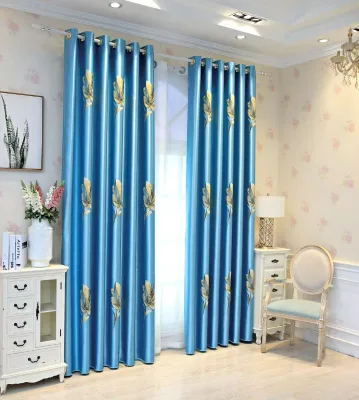 Wholesale Factory Price Simple Jacquard Curtains Left and Right Double Opening Curtains