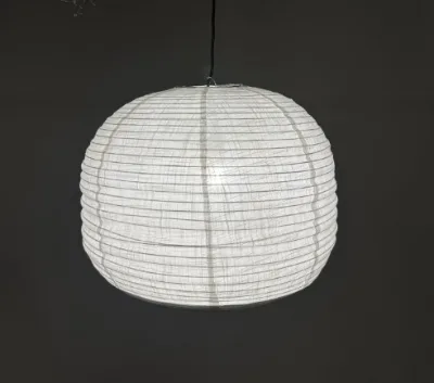 Fabric Hanging Lampshade with Metal Base