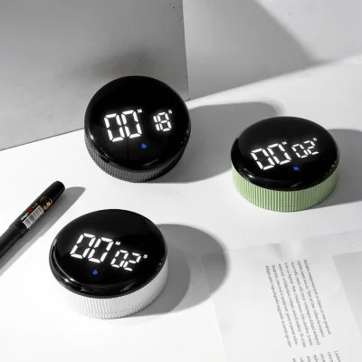 LED Rotating Timer Magnetic Countdown Learn Time Management Vertical Rechargeable Multifunctional Digital Stopwatch