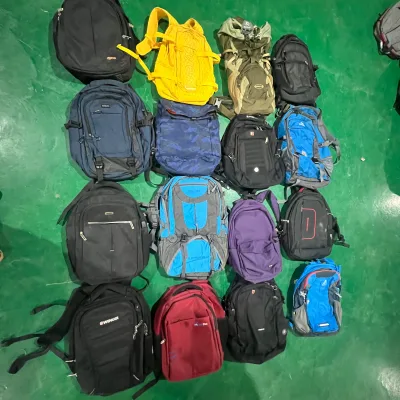 Premium Fashionable Men's Secondhand Backpacks High Quality Used Durable School Travel Hiking Wholesale Backpacks