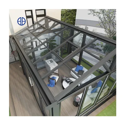 Morden Aluminum Prefab Outdoor Veranda Tempered Glass Garden Sun Room for Patio