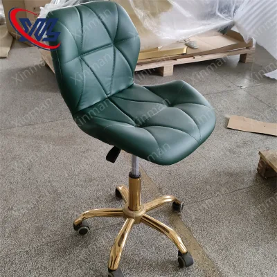 Xinman Factory Custom Black 360 Degrees Rotate Adjust Round Rolling Stool Beauty Salon Stool Swivel Stool with Wheels