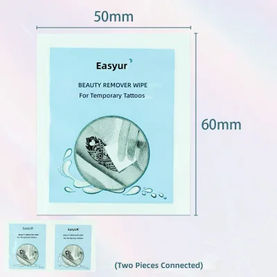 Tattoo Removal Wipes Pure Cotton Cleansing Wipes for Fast & Effective Temporary Tattoo Removal