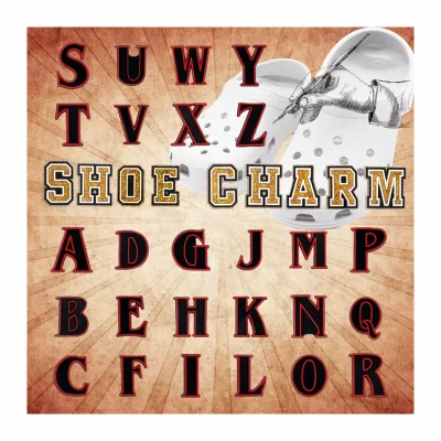Personalized Creative Horror Alphabet Flex Rubber PVC Shoelaces Clip Halloween Fashion Gothic Letter Shoe Charms for Party Child