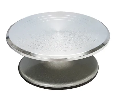 10 12 14 Inch Stainless Steel Cake Decorating Stand Rotating Revolving Cake Turntable for Pastry Baking