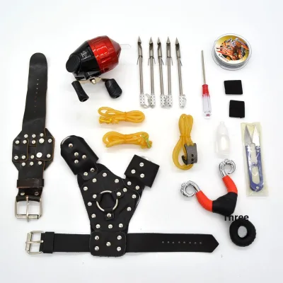 Fish-shooting Slingshot Set with Fish Darts Fishing Reel & Swim Bladder Arrow-Complete Gear (Made in China)