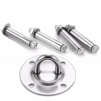 Hammock Wall Mount Anchor Hooks Aerial Yoga Ceiling Swing Hanging Kit Hammock Spring Heavy Duty Stainless Steel 200KG Capacity