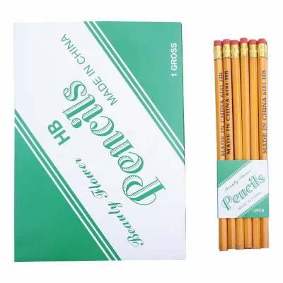 Hot Sale Personalised Custom Logo Hb Yellow Pencil Hb Wooden Pencil Yellow