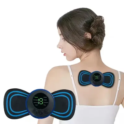 8Modes 19levles Cervical Back Massager Muscle Pain Relief Mini Digital Pulse Electric Neck Massager EMS