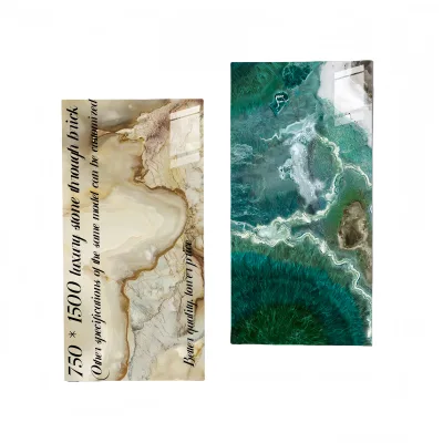 Foshan Luxury Green Jade Marble Tiles 600x1200 Glossy Vitrified Porcelain for Living Room Wall Floor Polish Modern Design Style